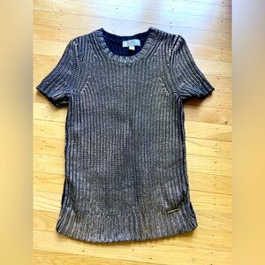 Michael Kors gold short-sleeve sweater